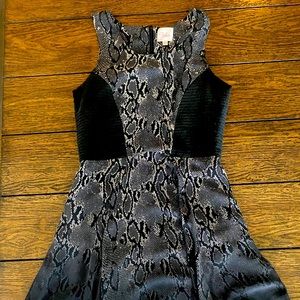 Parker Silk Snakeskin Printed Fit N Flare-small